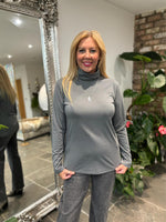 Grey Roll Neck Top Julia